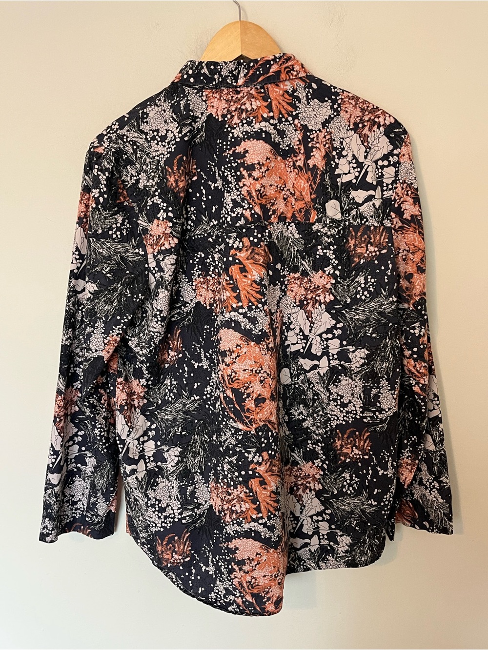 COS Floral Botanical Print Button Front Shirt Blouse Oversized Cotton Top - Picture 9 of 12